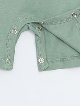 Bisiklet Yaka Bask?l? Erkek Bebek Tulum