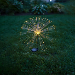 USL-S-837/PT900 FIREWORK Садовый светильник на солнечной батарее "Фейерверк". 150 светодиодов. Теплый белый свет. 1*AА Ni-Mh аккумулятор в/к. IP44. TM Uniel
