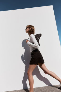 Bolso de hombro en denim con efecto desgastado - H&m фото 3