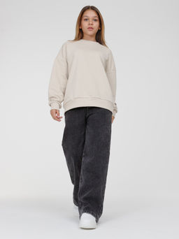 Джинсы-трубы утеплённые для девочек - Синий мир фото 3