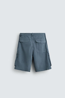 BERMUDA CARGO RELAXED FIT / Azul