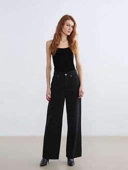 Wideleg Ta?l? Kad?n Jean Pantolon