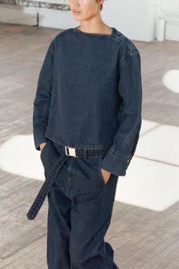 ZW COLLECTION STRAIGHT-LEG MID-RISE JEANS - Zara фото 3