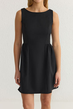 TRENDYOLMILLA Siyah A Kesim Etegi Hacimli Mini Dokuma Elbise TWOSS25EL00320 фото 8