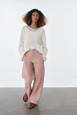 PANTAL?N PIEL 100% ZW COLLECTION LIMITED EDITION / Rosa