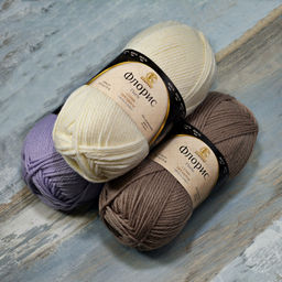Флорис пряжа Россия КТ 95%меринос.шерсть 5%акрил 5х100г/150м