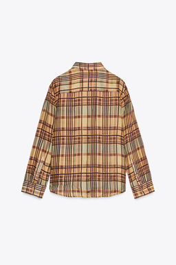 ZW COLLECTION RAMIE CHECK SHIRT - Zara фото 11