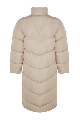 TRENDYOLMILLA Bej Regular Yandan Fermuar Detayl? Su Itici Uzun Sisme Mont TWOAW24MO00049 фото 17