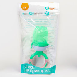 Ниблер для прикорма M&B «Яблоко», с силиконовой сеточкой, зелёный