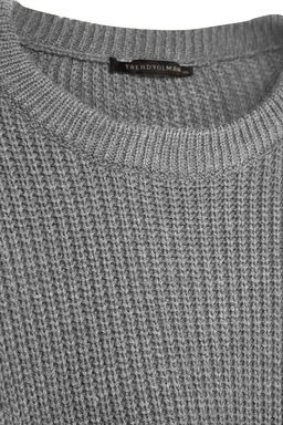 TRENDYOL MAN Lacivert Buyuk Beden Oversize Fit Genis Kal?p Bisiklet Yaka Basic Triko Kazak TMNAW24AN00001 - Trendyolmilla фото 12