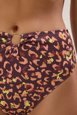 Leopar Desenli Aksesuarl? Yuksek Bel High Leg Slip Bikini Alt? TBESS25BA00033 - Trendyolmilla фото 3