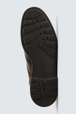 LEATHER BROGUES - Zara фото 7