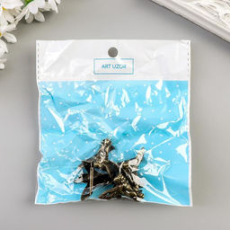 Уголок (ножка) для шкатулки металл Ангел набор 4 шт бронза 2,3х2,6х1 см - Арт узор фото 4