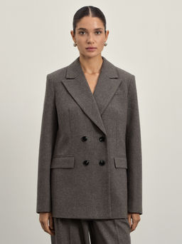 Жакет двубортный с добавлением шерсти / Zarina  фото 3