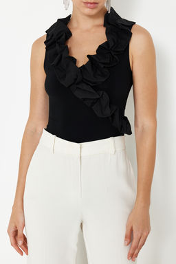 Siyah Yaka Detayl? Orme Poplin Body TPRSS24BD00019 - Trendyolmilla фото 4