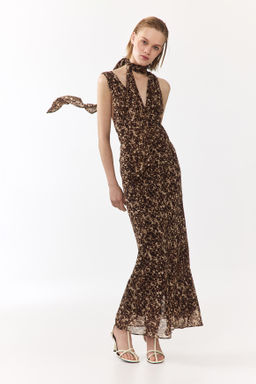Vestido de gasa con fular decorativo - H&m фото 6