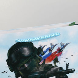 Цена за 2 шт. Пакет подарочный ламинированный, упаковка, С 23 февраля, M 26?30?9 см