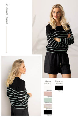 SS-2627 джемпер женский черный - Mozart фото 2