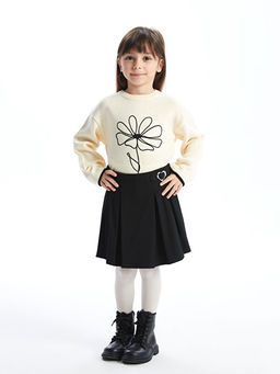 Bisiklet Yaka Nak??l? K?z ?ocuk Triko Kazak - Waikiki фото 4