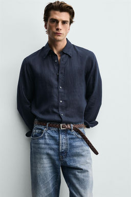 CAMISA REGULAR FIT 100% LINO / Blanco - Zara фото 6