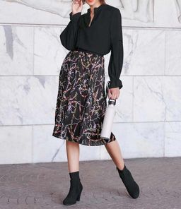 Юбка, черно-пестрая