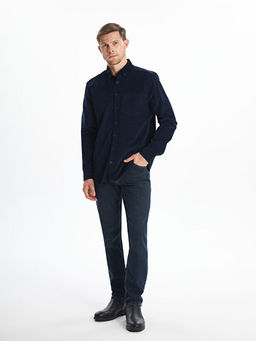 Regular Fit Uzun Kollu Kadife Erkek G?mlek