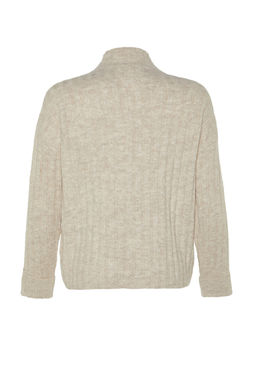 Sar? Genis Kal?p Yumusak Dokulu Dik Yaka Triko Kazak TWOAW21KZ0783 - Trendyolmilla фото 12