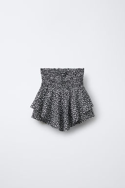 FLORAL LAYERED BERMUDA SKORT