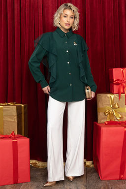 Блуза Сюита (зеленая) Б14679-24М - Lt collection фото 2