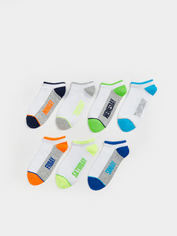 Desenli Erkek ?ocuk Patik ?orap 7li