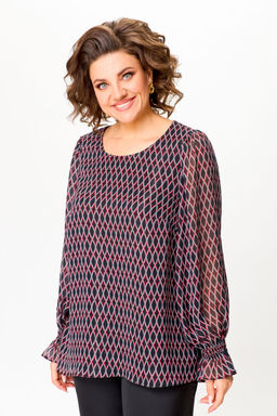 Блуза Swallow 803.2 черный+серебряный узор фото 741