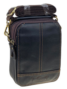 Сумка мужская из натуральной кожи, цвет шоколад