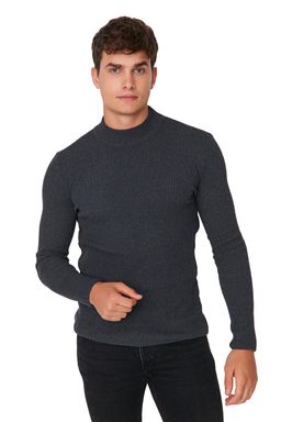 TRENDYOL MAN Ekru Slim Fit Pamuklu Yar?m Bal?kc? Yaka Fitilli Orgu Kazak TMNAW21KZ0568 - Trendyolmilla фото 34