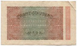Банкнота 20000 марок 1923 года Германия