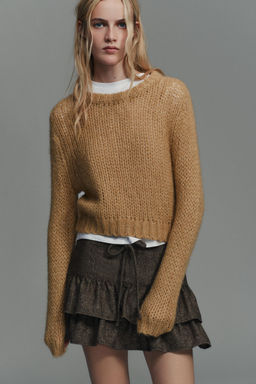 BRUSHED EFFECT KNIT JUMPER