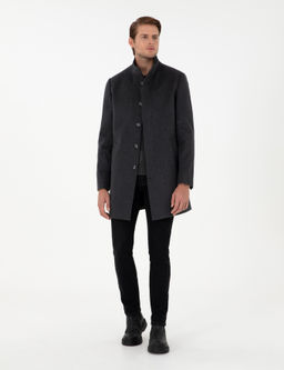 Antrasit Slim Fit Palto - Pierre cardin фото 4