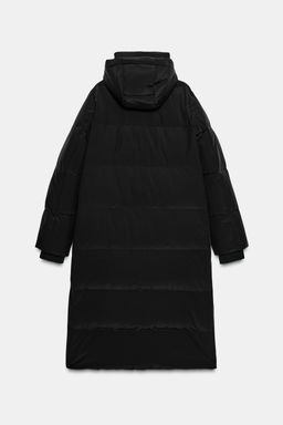 LONG WATER-REPELLENT AND WINDPROOF HOODED DOWN PUFFER JACKET - Zara фото 5