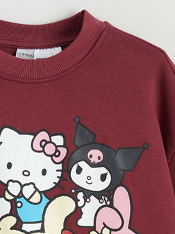 Hello Kitty Bask?l? K?z ?ocuk Kal?n Sweatshirt