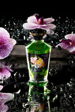 Масло массажное для тела Shunga Экзотический зеленый чай (Exotic Green Tea), разогревающее, 100мл.
