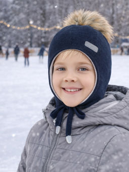 Шапка детская темносиняя