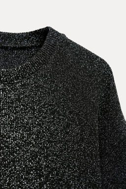 METALLIC THREAD SHORT SLEEVE TOP - Zara фото 7