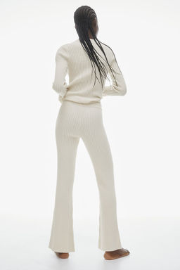 Pantalon acampanado en punto de canale - H&m фото 3