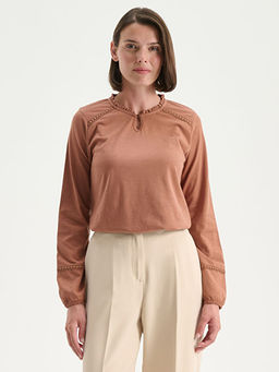 F?rf?rl? Bisiklet Yaka Bluz