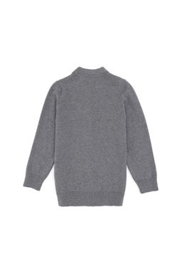 Серый меланжевый трикотажный кардиган для мальчика Неожиданная скидка в корзине