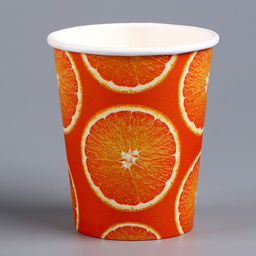 Цена за 10 шт. Стакан бумажный Апельсин, 250 мл