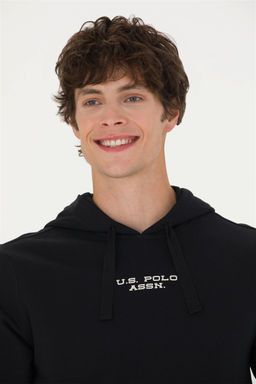 U. S. Polo Assn Мужская черная толстовка с капюшоном - U.s. polo assn фото 9