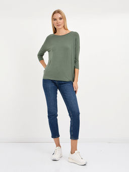 футболка женская свободного кроя с рукавом 3/4 - Glenfield фото 2