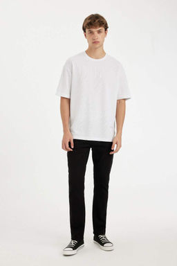 Джинсовые брюки Sergio Regular Fit Normal Mold с нормальной талией и зауженными штанинами - Defacto фото 3