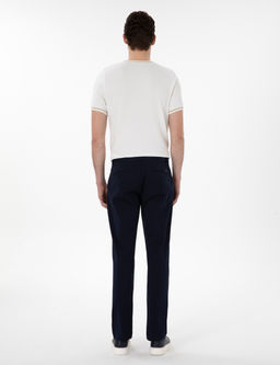Lacivert Regular Fit Basic Kanvas Pantolon