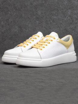 05-D023 WHITE Кроссовки женские (натуральная кожа, пенка)